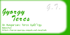 gyorgy tercs business card